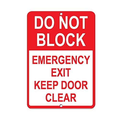 Emergency Exit Sign - Vincenicy Metallschild Großartiges Aluminium-Blechschild „Notausgang nicht