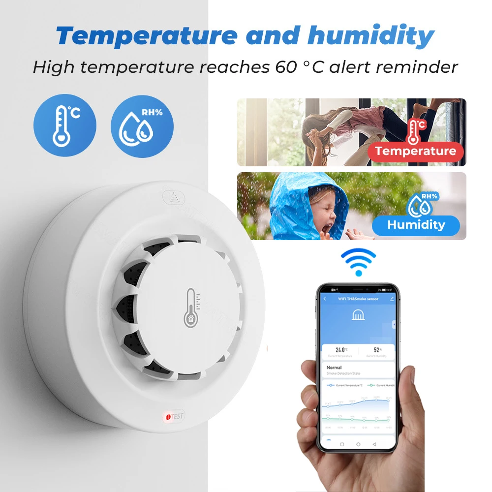 Tuya Wifi BT Zwei Verbindung R – Smoke Detector Interconnected Bewertung und Preis