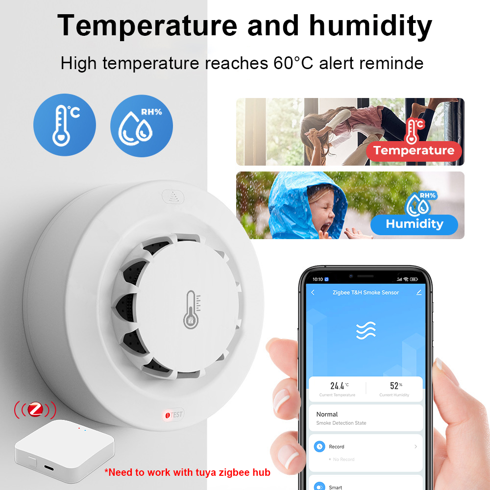 Tuya Zigbee BT Zwei Verbindung – Smoke Detector Interconnected Bewertung und Preis